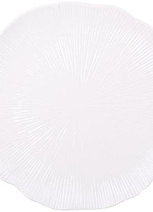 Тарілки обідні white city star ø22см, набір 4 порцелянові тарілки