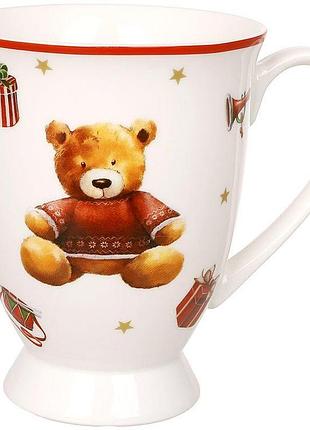 Чайний порцеляновий кухоль my bear 300мл у подарунковій коробці