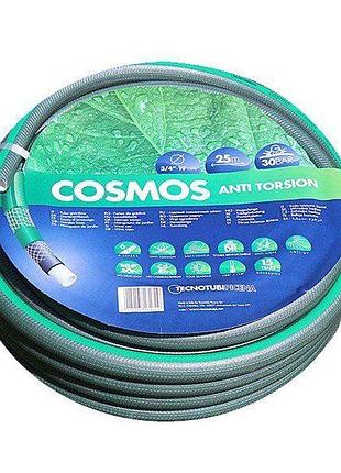 Садовый шланг tecnotubi cosmos 3/4" 50 м армированный, 6-слойный, для полива, пищевых жидкостей, анти-скручивание (cs 3/4 50)
