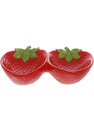 Менажница керамическая fruits "strawberry" 21см, клубника