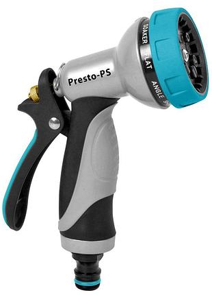Металлический пистолет для полива presto-ps (72033) с 7 режимами, насадка на шланг 1/2-3/4 дюйма