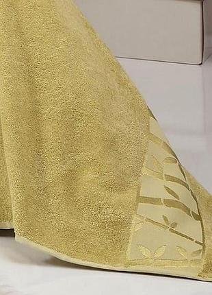 Махрове простирадло belizza "gold yesil" 200х220см