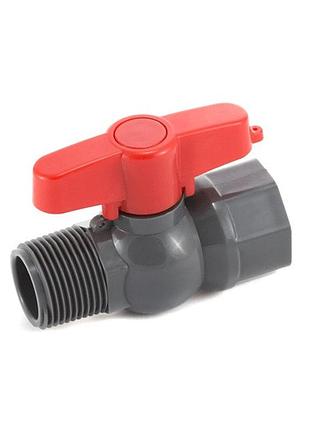 Кран шаровой presto-ps pfv-0125 3/4" pvc, внешняя/внутренняя резьба, для полива и водоснабжения