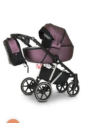 Коляска 3 в 1 verdi makan metalik bordo 05