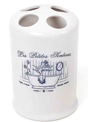 Підставка le bain silver ø8.7х13.4см для зубних щіток, фарфор