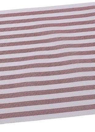 Килимок сервірувальний renberg vinyl rug 30х45см, вініл, червона смуга