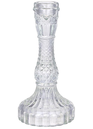 Свечан стеклянный "crystal glass" ø11х22см, прозрачное стекло