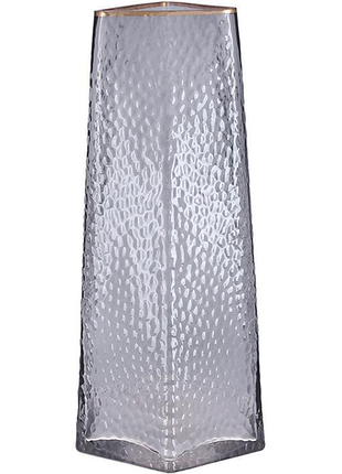 Ваза стеклянная ancient glass "elegant" ø13x27см, серое дымчатое стекло