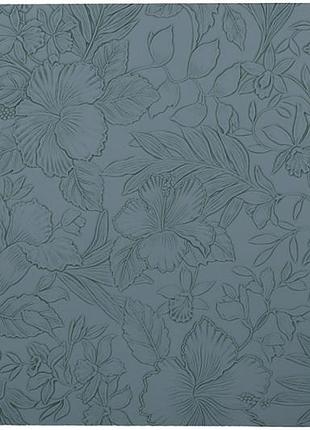 Набор 6 ковриков сервировочных "flowery" из эко-кожи 30х45см, джинс (подтаречники)