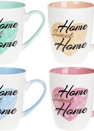 Кружка home sweet home серце 360мл порцелянова