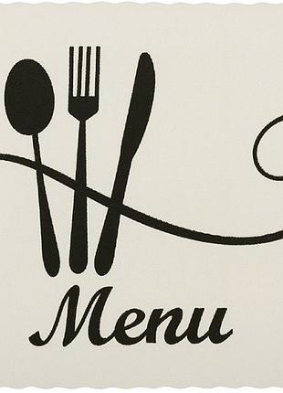 Набір 12 сервірувальних килимків doily menu 30х45см, плейсмат (подтарельники), молочний