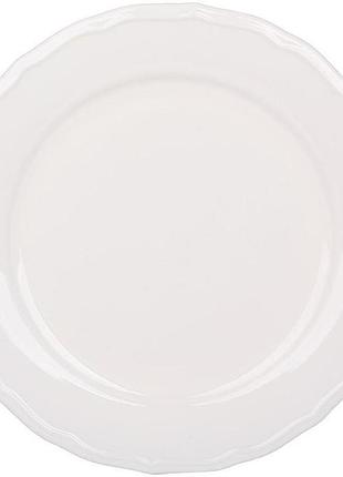 Набор обеденных тарелок 6 шт pure white ø22 см белые фарфоровые классические