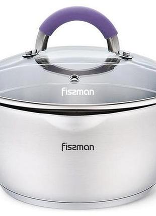 Каструля fissman annette 4.7л з нержавіючої сталі з кришкою-друшляком
