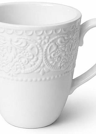 Кухлі порцелянові "dentelle blanche" 4 чашки 300мл