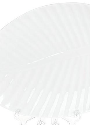 Набір 8 сервірувальних блюд white city лист 25.5 см, білий фарфор, для закусок, професійна посуд