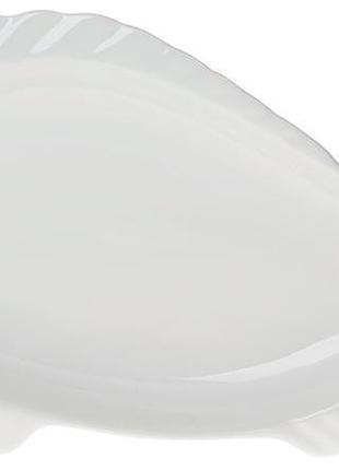 Блюдо фарфорове "white fish" 36см, форма риби, біле