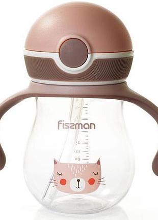 Пляшка дитяча fissman babies "мурка" 260мл з ручками