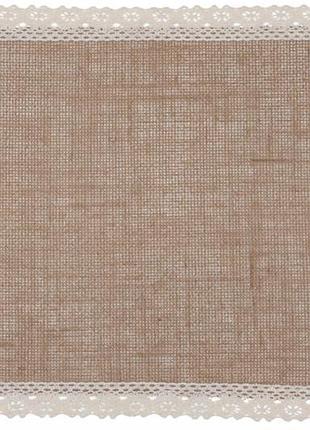 Набор 6 льняных подарочн "natural lace" 30х45см, прямоугольные