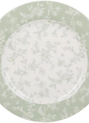 Набор 6 тарелок фарфоровых "floral green" 19см