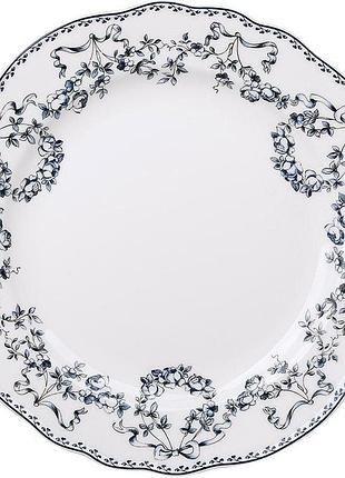 Набор 2 фарфоровых обеденных тарелок "vintage blue" ø20.5см, синий декор