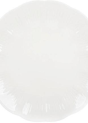 Тарелки обеденные "white flower" набор 6 фарфоровых тарелок ø28.3см
