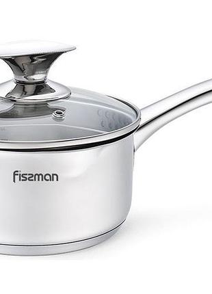 Ковш fissman elegance 1.6 л из нержавеющей стали с крышкой