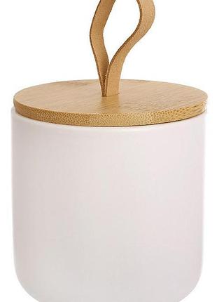 Банка керамічна ceram-bamboo 550мл з бамбуковою кришкою