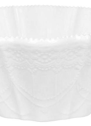 Набор 4 фарфоровых пиалы "fleur blanche" 400мл с объемным орнаментом