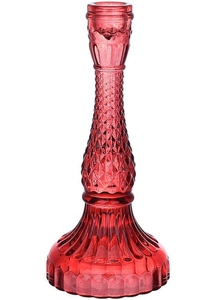 Свечан стеклянный "crystal glass" ø11х22см, красное стекло