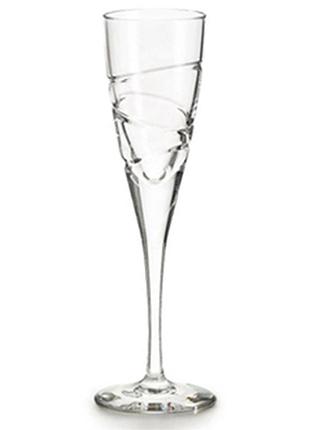 Набор хрустальных рюмок atlantis crystal elica 45мл, 4 шт, ручная работа, высота 170мм
