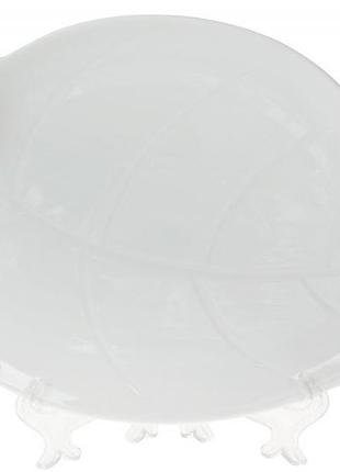 Блюдо фарфоровое white leaf 33 см белое с соусником, листовидная форма, для сервировки