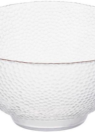 Салатник скляний "bauble" ø17х12см прозорий із золотою облямівкою