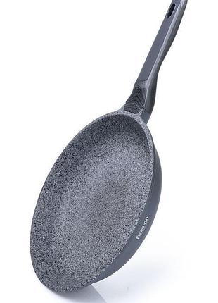 Сковорода fissman prestige 20 см с антипригарным покрытием greblon c3, литая, серая «под дерево»