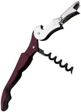 Штопор барний empire corkscrew 2-х ступінчастий, ніж-штопор сомелье, складаний, 12см, нержавіюча сталь, бакеліт