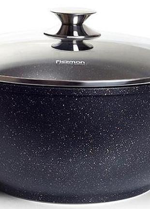Кастрюля fissman grande 7.7л с антипригарным покрытием touchstoneforte