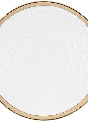 Тарелки фарфоровые gold luxury ø27см, набор 2 круглые тарелки