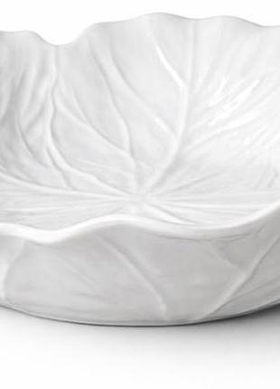 Набір 2 фарфорових салатники "white city flower" 1000мл, білі, діаметр 23см