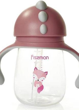 Пляшка дитяча fissman babies "хитра лисичка" 260мл з ручками