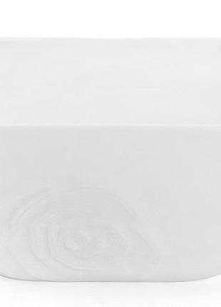 Большой фарфоровый салатник "white rose" квадратный 2.8л (белый фарфор)