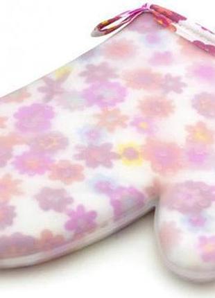 Кухонная рукавица fissman pink flower 22см, хлопок с силиконовым покрытием, термостойкая