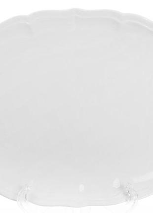 Блюдо овальное фарфоровое white prince-2 30.2х20.7см белое, сервировочное, для дома и ресторана