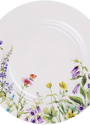 Тарілки порцелянові обідні floral ø27см, набір 6 тарілок