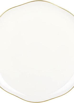 Тарелки обеденные "elegance gold" набор 6 фарфоровых тарелок ø20.5см