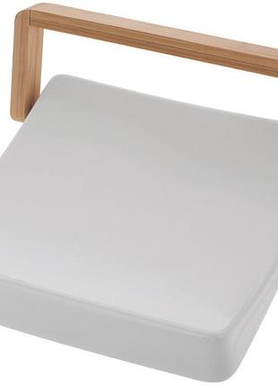 Подставка для салфеток ceram bamboo 20x18см, фарфор с деревянным зажимом, сервировка стола