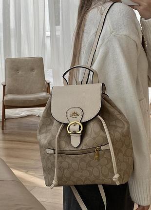 Жіночий міський рюкзак з канви коуч класичний ранець coach для жінки брендова сумка ручної поклажі для дівчини
