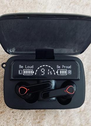 Бездротові навушники tws m19 вакуумні bluetooth навушники з функцією power bank