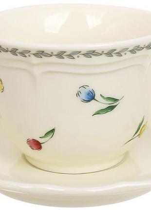 Набор 4 фарфоровые чашки "vintage tulip" 250 мл с блюдцами