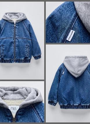 Утеплена куртка на хутрі zara на хлопчика 2 роки