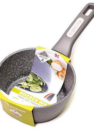 Ковш kamille grey gotland ø16см, алюминиевый, мраморное покрытие, индукционное дно