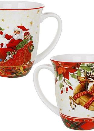Кружка (чашка) фарфоровая "christmas story" 470мл